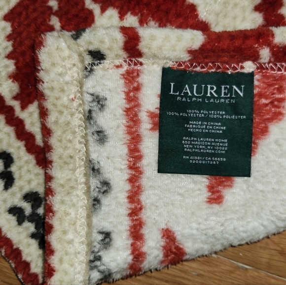 RALPH LAUREN GORGEOUS AZTEC PRINT FURNITURE BED THROW NICE SHAPE 74